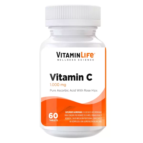 VitaminLife Vitamina C-500 Suplemento Alimentario 60 Tabletas